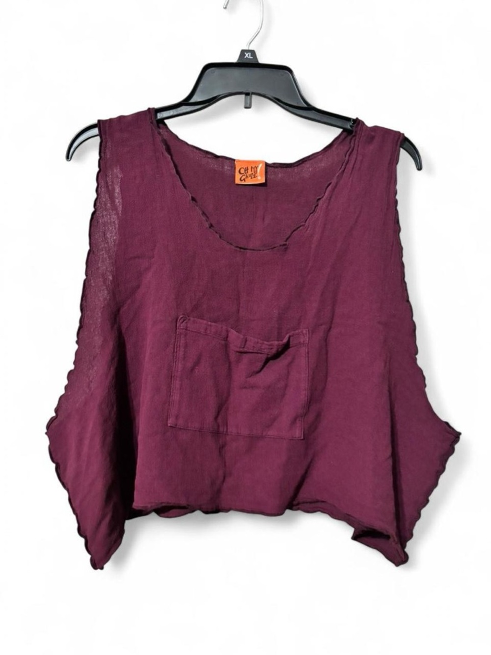 Women's Sleeveless Pocket Top - Plum